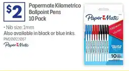 Officeworks Papermate kilometrico ballpoint pens offer