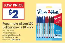 Officeworks Papermate inkjoy 100 ballpoint pens offer