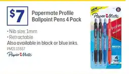 Officeworks Papermate profile ballpoint pens offer