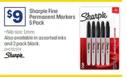 Officeworks Sharpie fine permanent markers offer