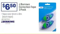 Officeworks J.burrows correction tape offer