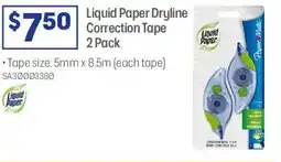 Officeworks Liquid paper dryline correction tape offer