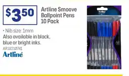 Officeworks Artline smoove ballpoint pens offer