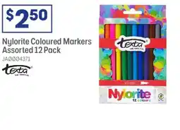 Officeworks Nylorite coloured markers assorted offer