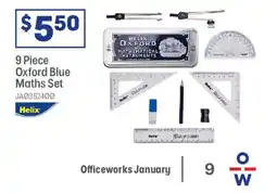 Officeworks Oxford blue maths set offer