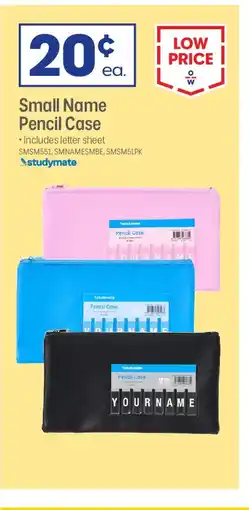 Officeworks Small name pencil case offer