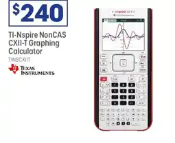 Officeworks Ti-nspire noncas cxii-t graphing calculator offer
