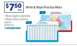 Officeworks Write & wipe practise mats offer