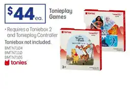 Officeworks Tonieplay games offer
