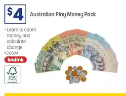 Officeworks Australian play money pack offer