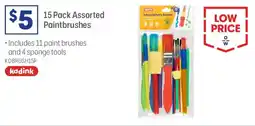 Officeworks Assorted paintbrushes offer