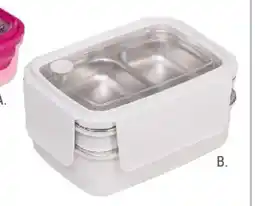 Officeworks Stainless Steel Double Bento Box White offer