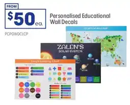 Officeworks Personalised Educational Wall Decals offer