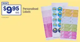 Officeworks Personalised Labels offer