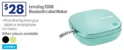 Officeworks DYMO LetraTag 200B Bluetooth Labeller Green offer
