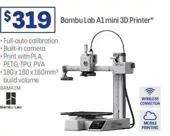 Officeworks Bambu Lab A1 mini 3D Printer offer