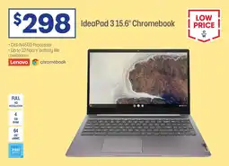 Officeworks Lenovo Ideapad 3i Chromebook Laptop Celeron offer
