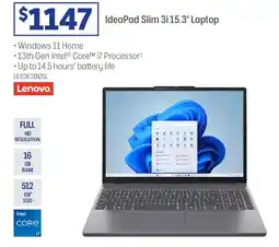 Officeworks Lenovo ideapad slim 3 core i7 laptop offer