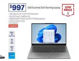 Officeworks Lenovo loq essential gaming laptop i5 2050 offer