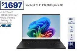 Officeworks Asus vivobook s14 oled core ultra 5 copilot+ pc offer