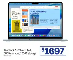 Officeworks MacBook Air M4 10-Core CPU 8-Core GPU Sky Blue offer