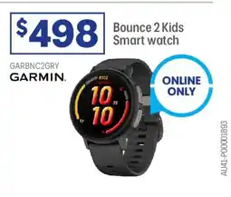 Officeworks Garmin bounce 2 kids smartwatch slate grey offer