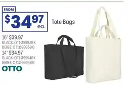 Officeworks Otto Tote Bag Black offer