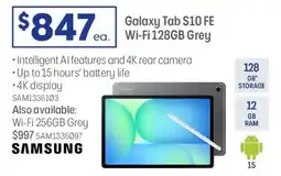 Officeworks Samsung galaxy tab s10 fe wifi grey offer