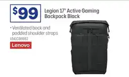 Officeworks Lenovo legion active gaming backpack black offer