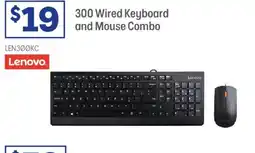 Officeworks Lenovo 300 Wired Keyboard and Mouse Combo offer