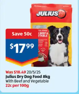 ALDI Julius dry dog food offer