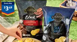 ALDI Gourmet blackstone snack co. black edition crinkle cut chips offer