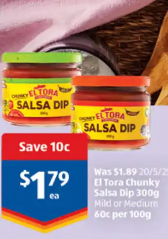 ALDI El tora chunky salsa dip offer