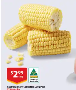 ALDI Australian corn cobbettes pack offer