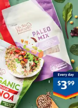 ALDI Oh so natural wholefoods paleo mix offer