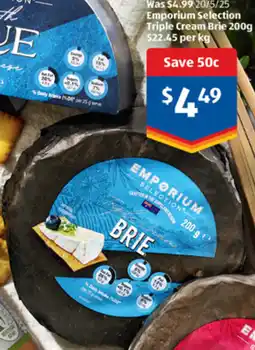 ALDI Emporium selection brie offer