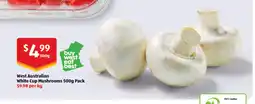 ALDI West australian white cup mushrooms offer