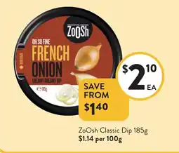 Foodworks Zoosh classic dip offer
