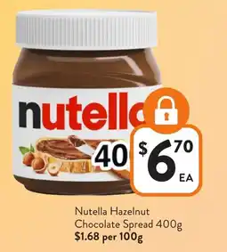 Foodworks Nutella hazelnut chocolate spread offer