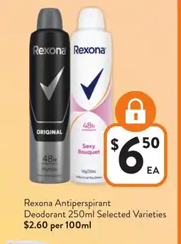 Foodworks Rexona antiperspirant deodorant offer