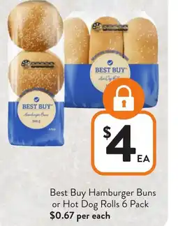 Foodworks Best buy hamburger buns or hot dog rolls offer