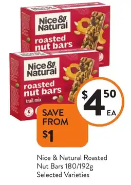 Foodworks Nice & natural roasted nut bars offer