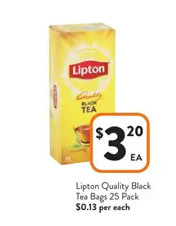 Foodworks Lipton quality black tea bags offer