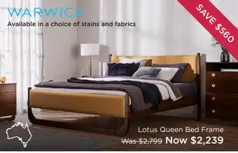 Snooze Lotus Queen Bed Frame offer