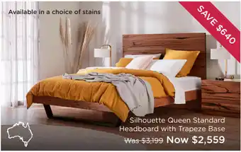 Snooze Silhouette Queen Standard Headboard With Trapeze Base offer