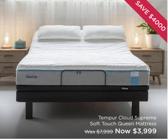 Snooze Tempur Cloud Supreme Soft Touch Queen Mattress offer