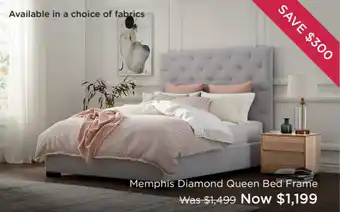 Snooze Memphis Diamond Queen Bed Frame offer