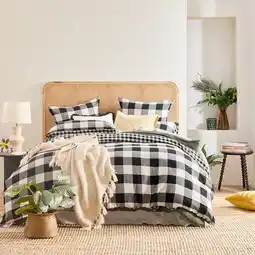 Pillow Talk Della Check Quilt Cover Set by Habitat offer