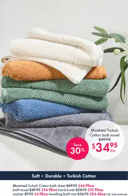Pillow Talk Montreal Turkish Cotton Towel offer