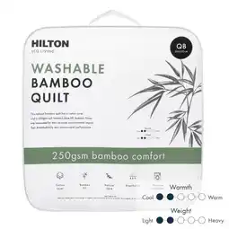 Pillow Talk Eco Living 250gsm Washable Bamboo Quilt by Hilton offer